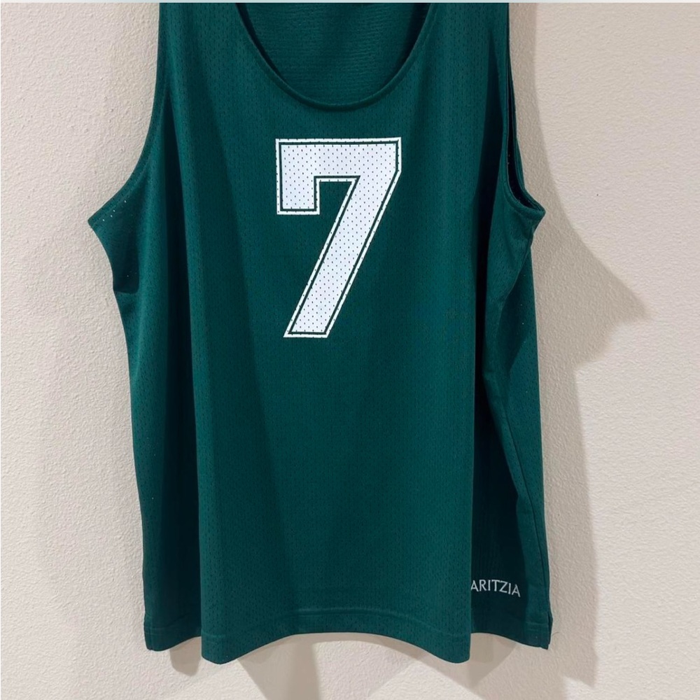 ARITZIA Dark Green  Jersey/Mesh Top. New without tag. Never worn.